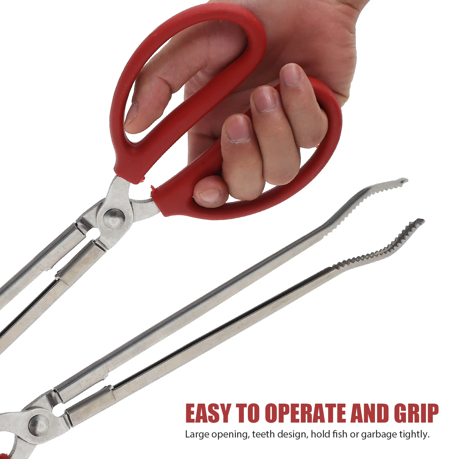2 PCS Mud Fish Clamp Scissor Tongs Stainless Steel Clip Tools Garbage up Scissors Pliers