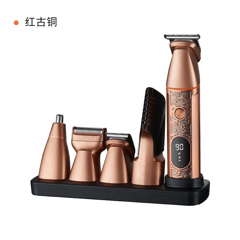 

Hair Trimmer Clipper 6in1 Multifunctional Professional Cutting Machine For Men Beard Oil Head Nose Body Electric Shaver Barber