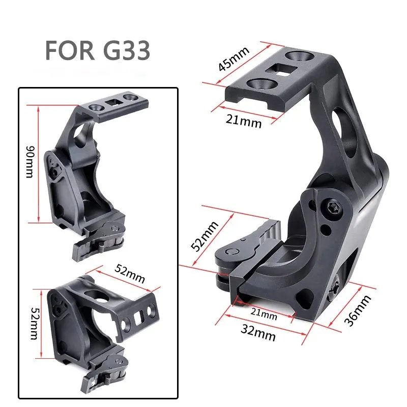 Wadsn Tactical Metal Scope Mount FAST FTC-AP G33 G43 Magnifie Foldable Base Hunting Riflescope Sight