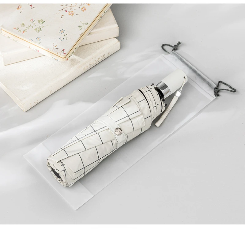 Translucent Plastic Bag Umbrella Storage Bag Reusable Portable Umbrella Drawstring Storage Cover for Travel Organizer Umbrella Cover Umbrella Storage Bag
