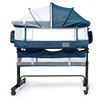 home. 3 in 1 Baby Bassinet, Upgraded Beside Crib with 360° Highly Visible Mesh wall, Comfy Co-sleeper Bassinet with mattress 2