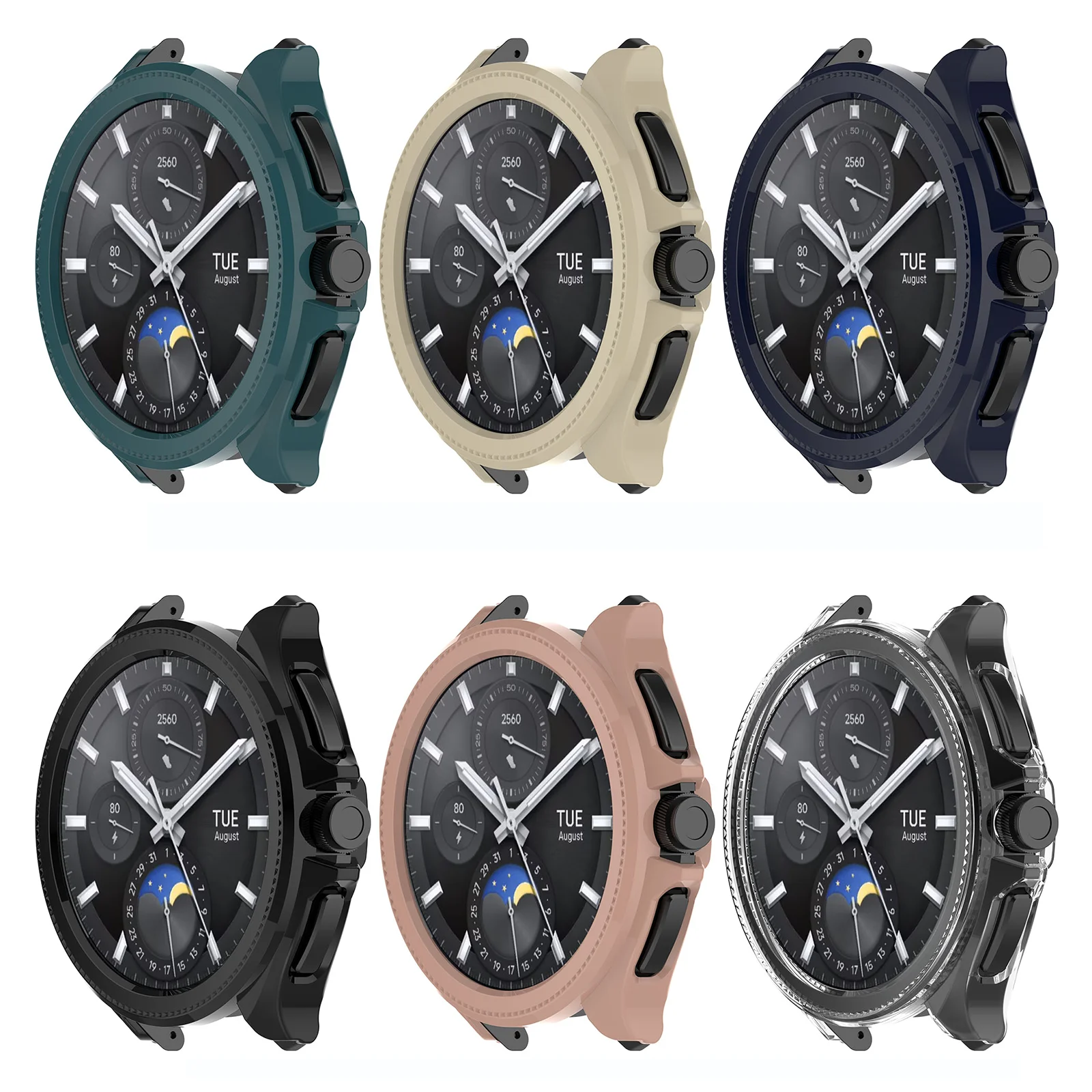 Durable Protective Shell Frame Cover for Smart Watch - Lightweight, Hollow Design, PC Bumper Accessories