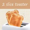 1 Pcs Sonifer Sf-6005 Toaster 2 Pieces Cool Touch Toaster Variable Digital Brown Control with Stop Function, Automatic Pop-Up and Automatic Pop-Up, Sliding Debris Tray, Easy to Clean 2