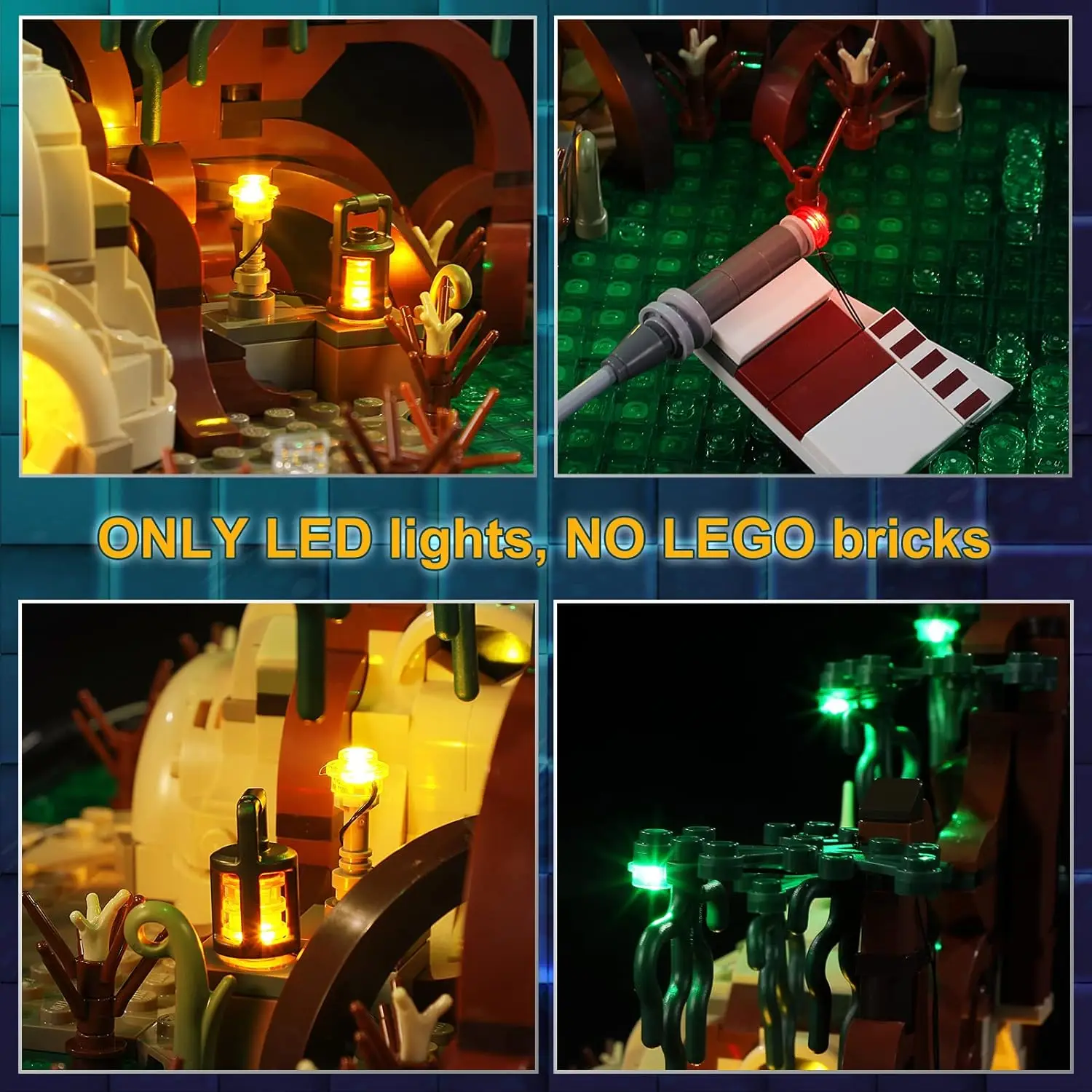 75330 Dagobah Jedi 훈련용 Hprosper LED 조명 배터리 상자가 있는 디오라마 장식 램프(레고 빌딩 블록은 포함되지 않음)