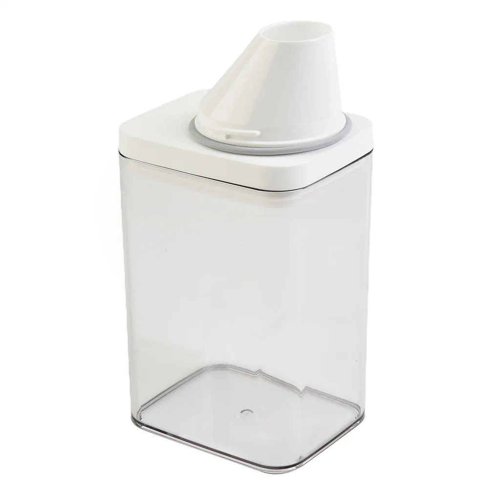 

Laundry Detergent Dispenser Moisture-proof Storage Tank Kitchen Refrigerator Storage Tanks Plastic Boxes With Measuring Cup