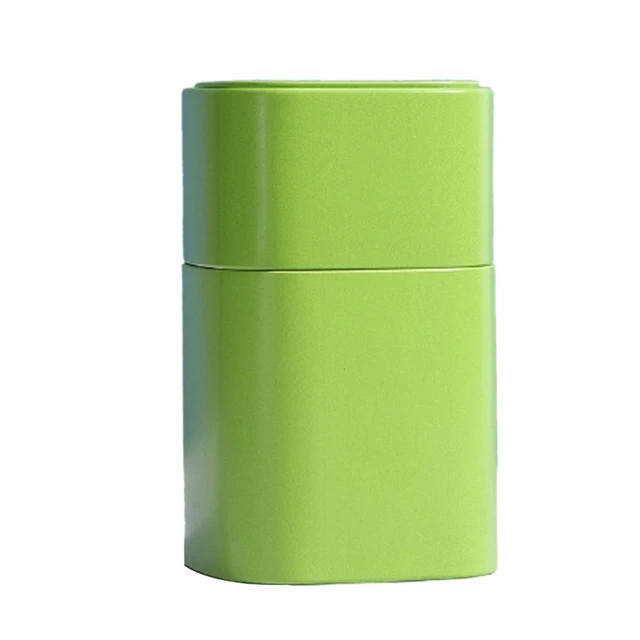 Elegant Metal Tea Canister – Oil Painting Design 4