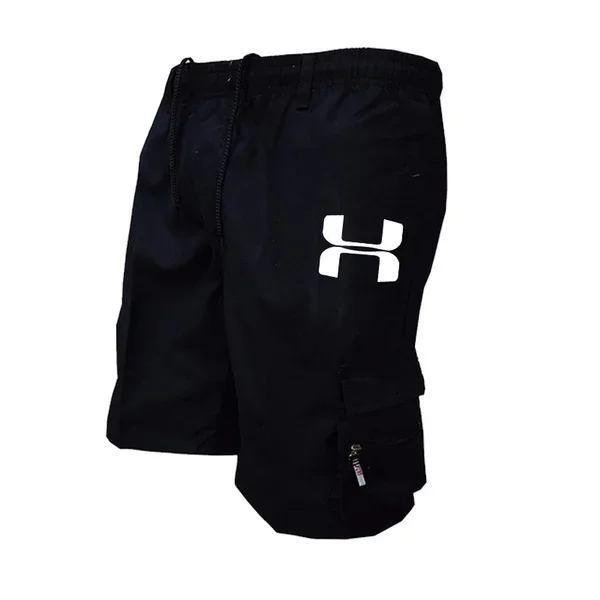 2025 Summer Men Tactical Loose multi-bag elastic waist casual pants Jogging overalls Hiking fitness stylish high quality shorts 2