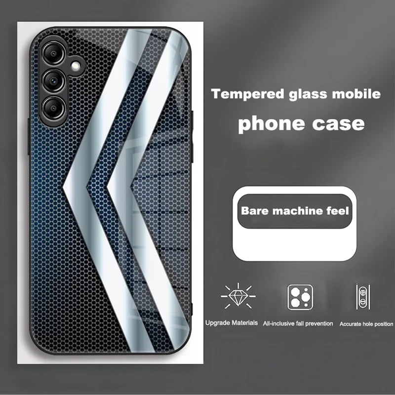 Luxury Tempered Glass Hard Back Bumper Case - Enhanced Protection & Sleek Design