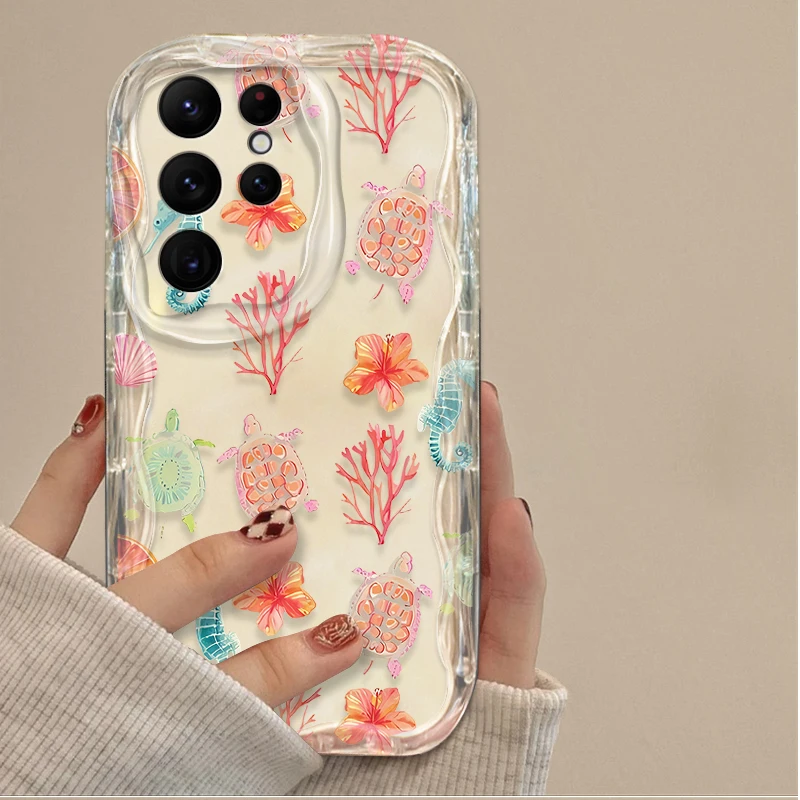 Ocean Animals Turtle and Shark 3D Protective Phone Case