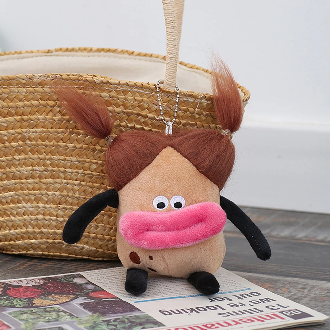 楽しいフライドポテトモンスターぬいぐるみおもちゃペンダント