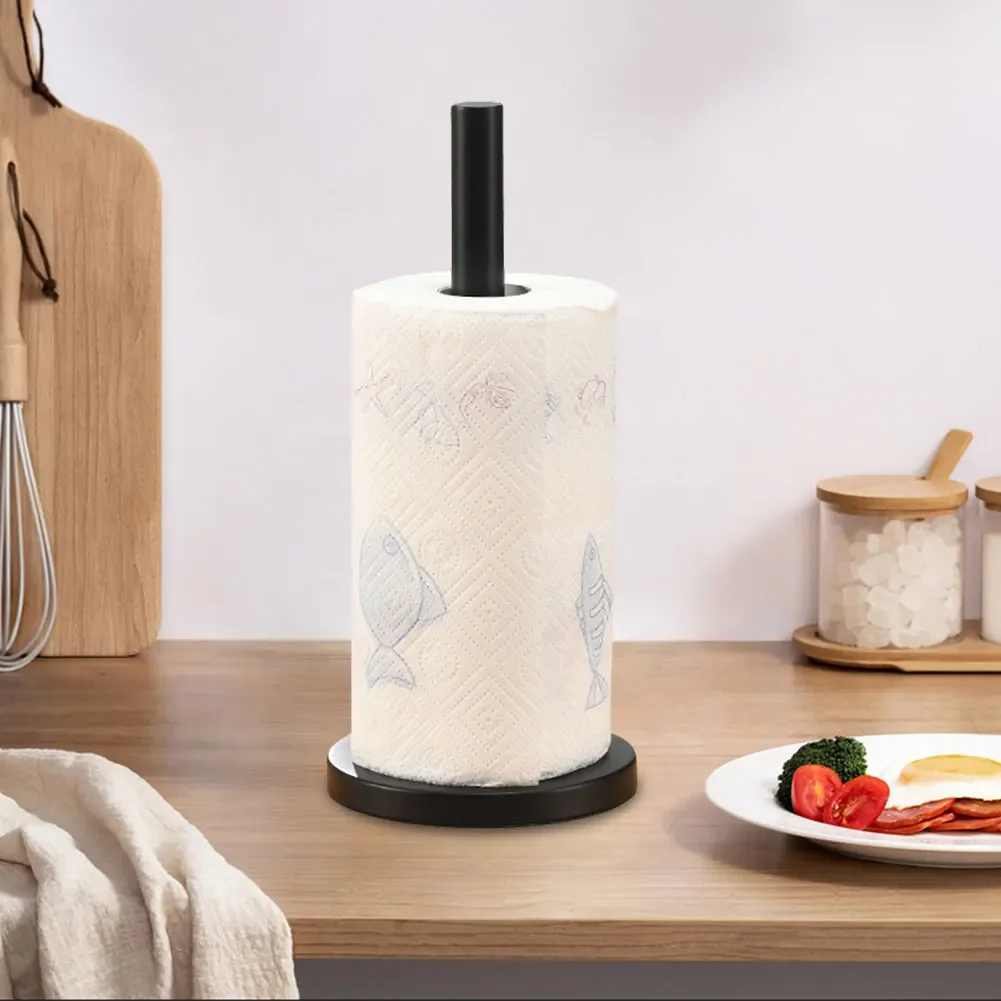 Stainless Steel Free Standing Paper Roll Holder Stand Paper Towel Holder Kitchen Roll For Kitchen Bathroom Countertop paper towel holder toilet paper holder toilet paper rack toilet roll holder paper towel rack tissue holder