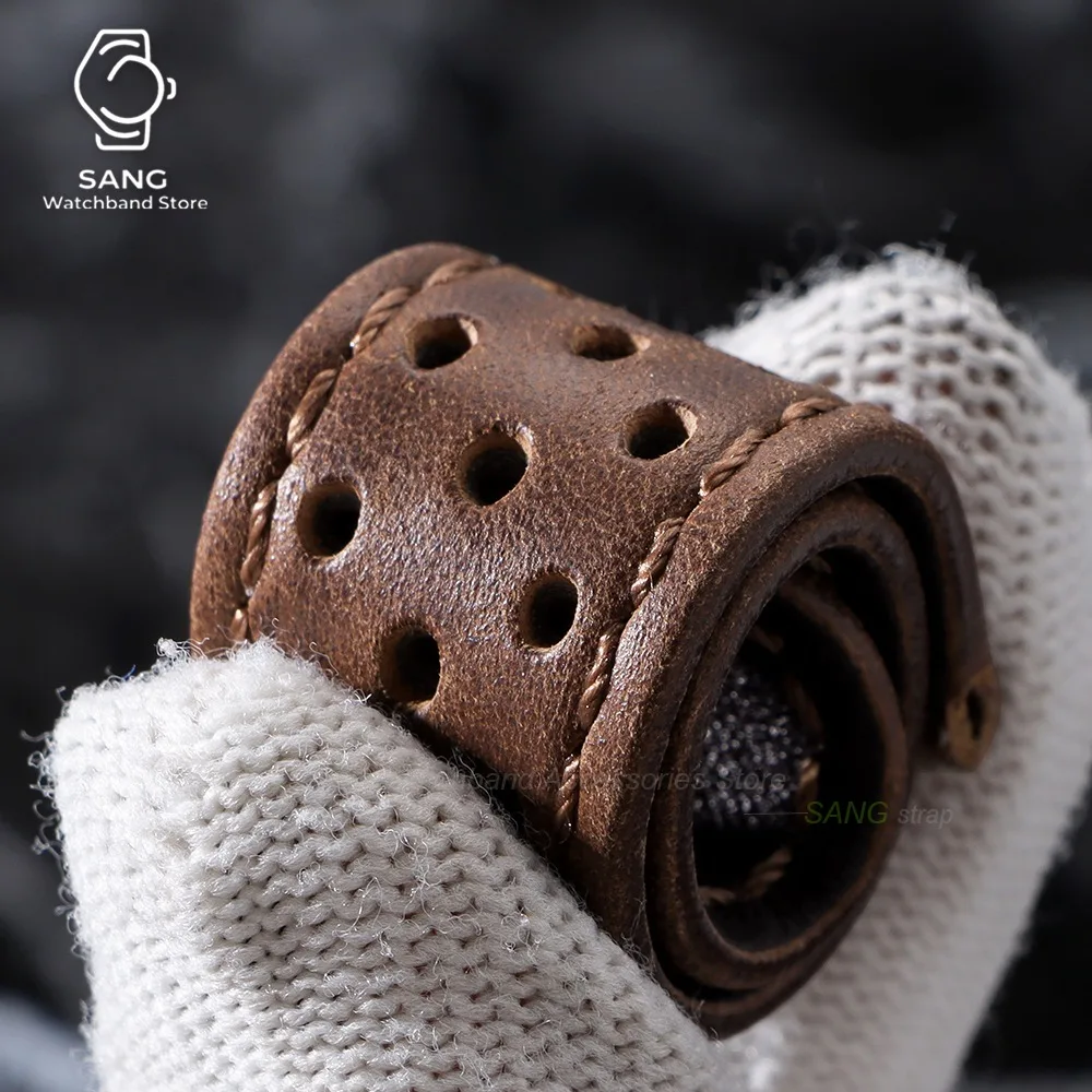 Vintage Calfskin Leather Watch Strap - Breathable Sport Bracelet Accessories