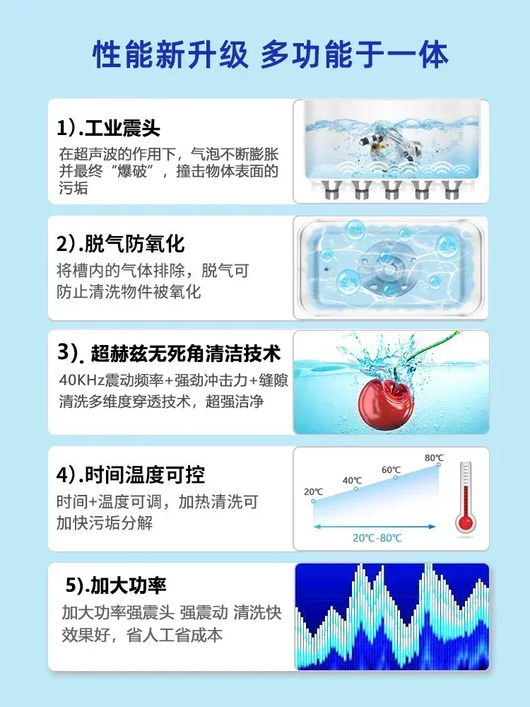최고 영역 초음파 청소 기계, 산업용 안경 시계, 의료 자동차 부품 엔진 하드웨어 몰드 청소기, 220V