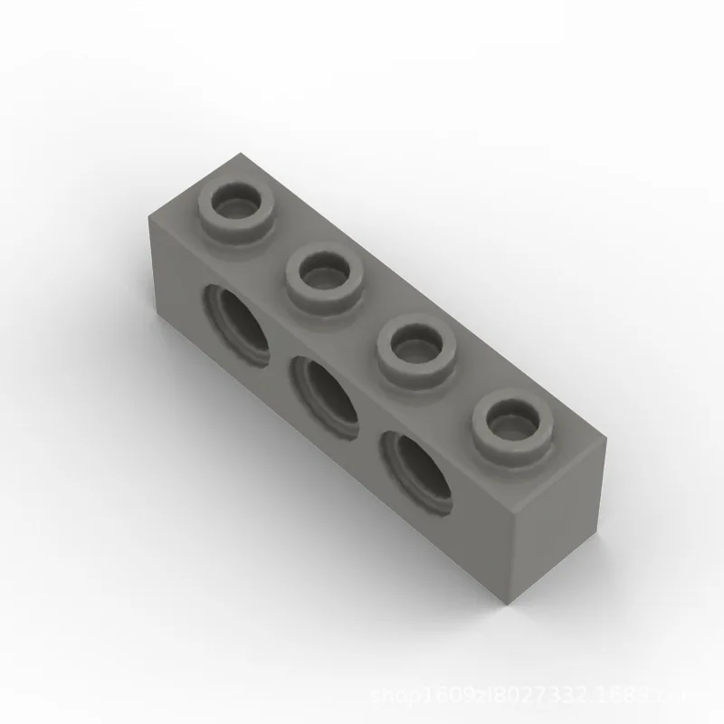 100pcs MOC 기술 부품 입자 두꺼운 빌딩 블록 3701 1x4 3 개의 구멍 천공 3701 벽돌 조립 빔 아이 장난감
