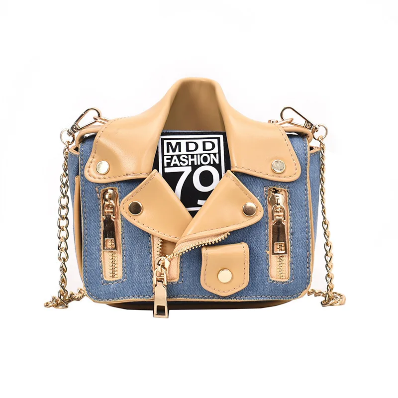 

Женская сумочка с заклепками, брендовая роскошная дизайнерская сумка на молнии с цепочкой, мотоциклетная одежда, джинсовая сумка через плечо, модная сумка-тоут