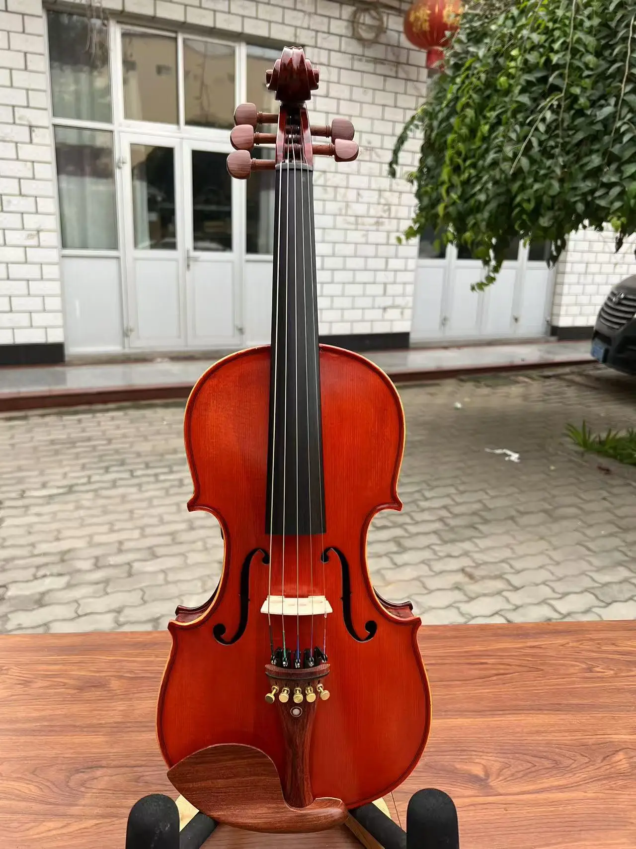 Bird's eye Maple Wood Master 5 strings Viola 15 inch, Loud rich deep sound