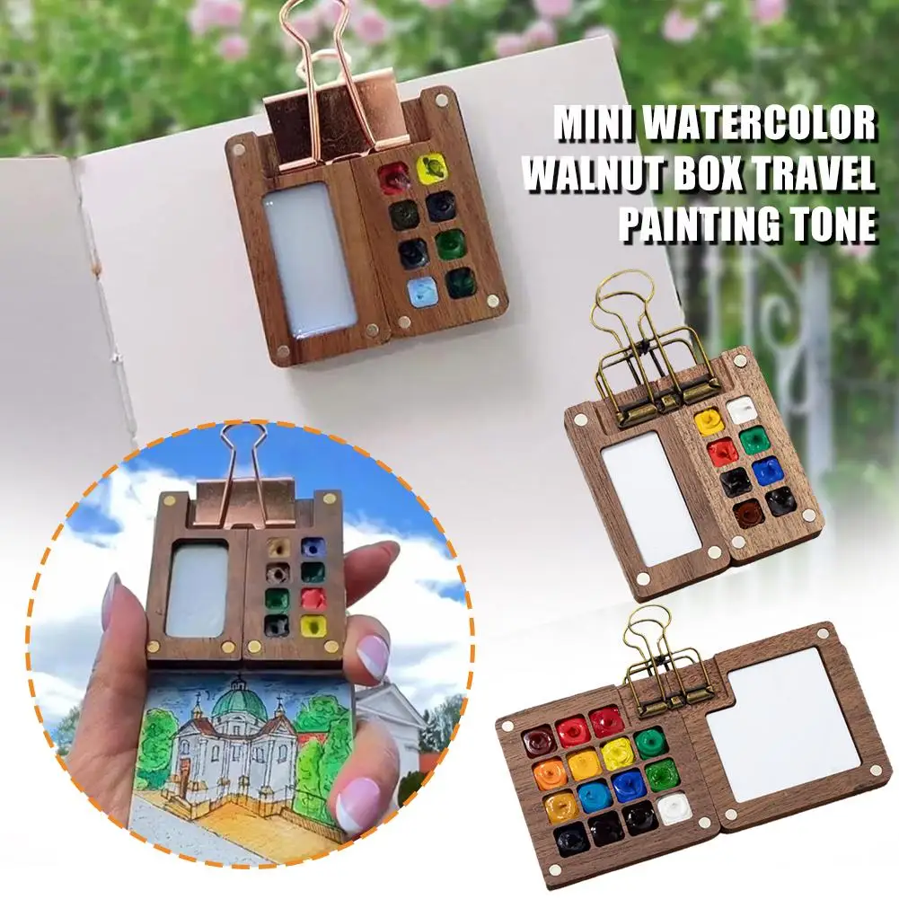 Travel Watercolour Paint Palette Set Mini Pocket Artist Watercolor Paint Palette 2