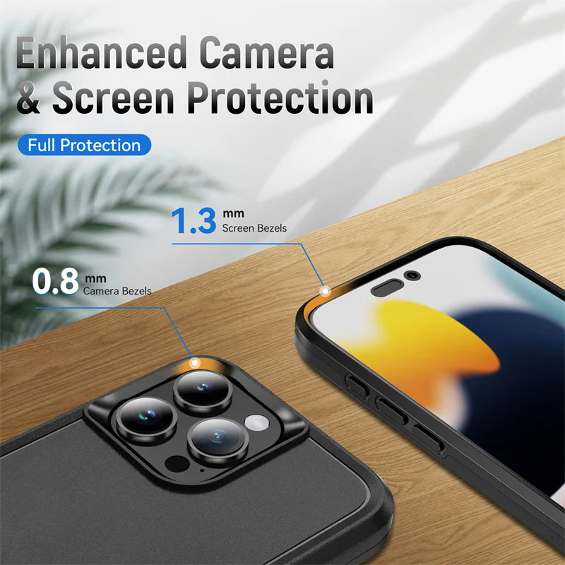 Heavy Duty Shockproof Armor Protective Case with Hard PC+TPU Back Cover