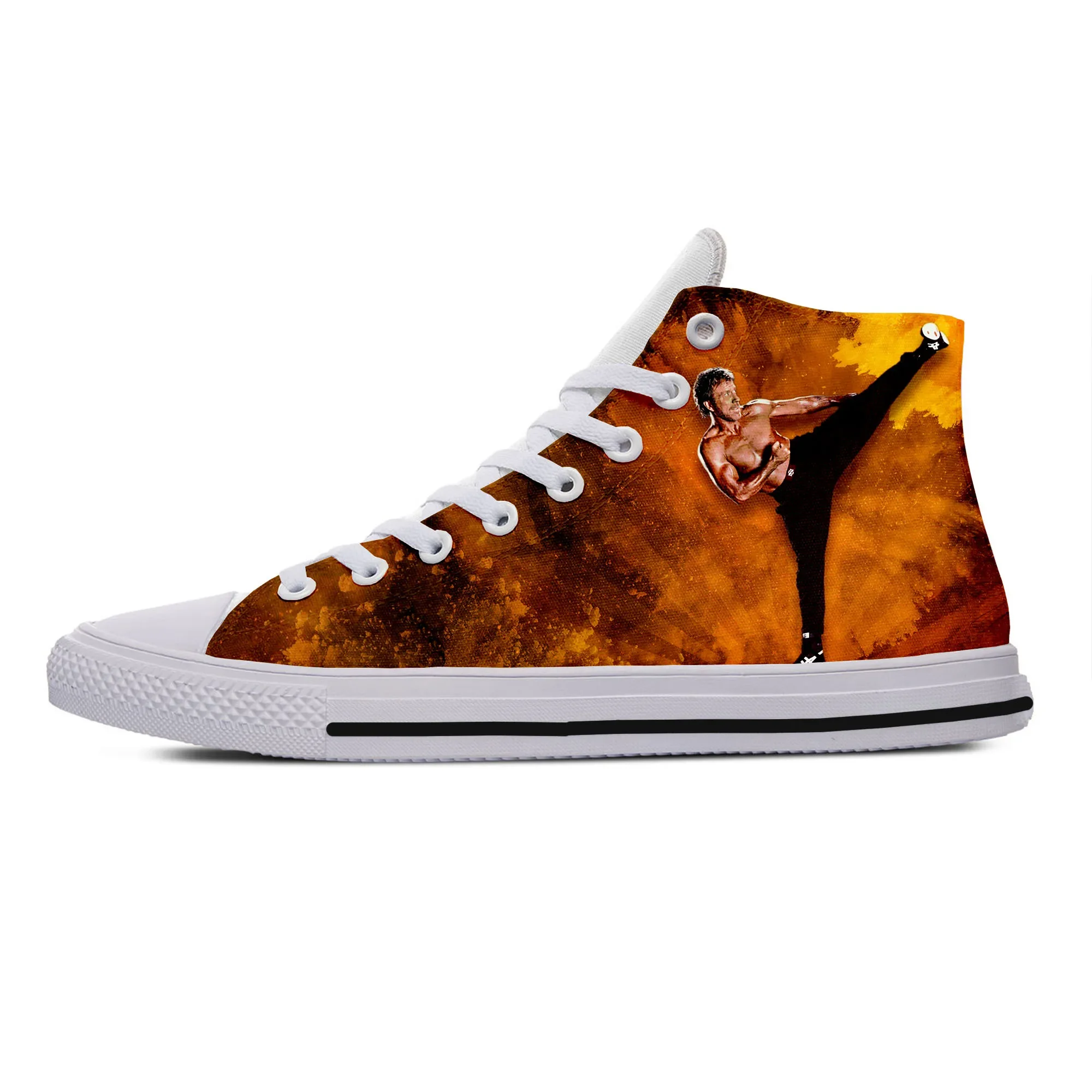 Hot Fashion 3D Chuck Norris High Sneakers Men Women Latest Shoes High Quality Casual Shoes High Help Summer Classic Board Shoes