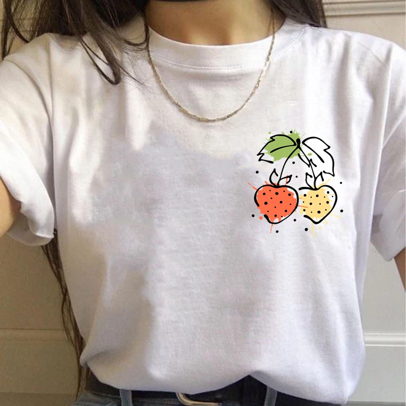 Maglietta semplice e carina da donna Maglietta oversize estiva Divertente tascabile Cartoni animati Stampa magliette Casual Manica corta O-Collo Tops861_voghion.com