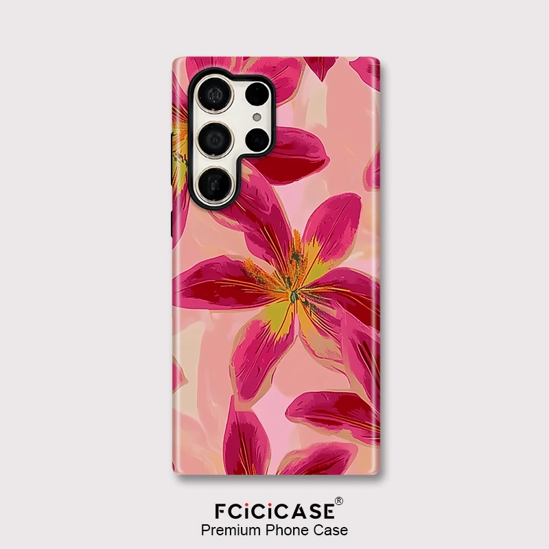 Fcicicase Fashion Floral Shockproof Phone Case - Acrylic TPU Design