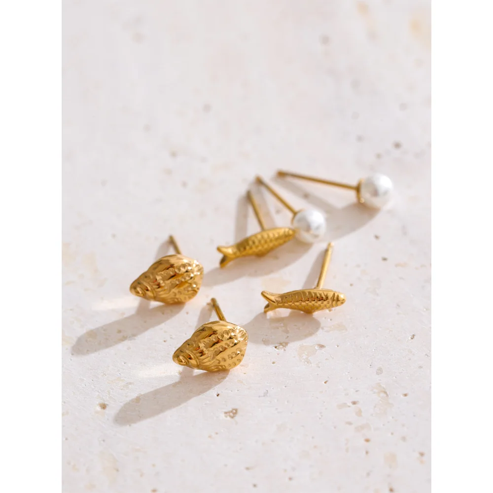 Yhpup Earrings Set 16K Golden Platinum Plated