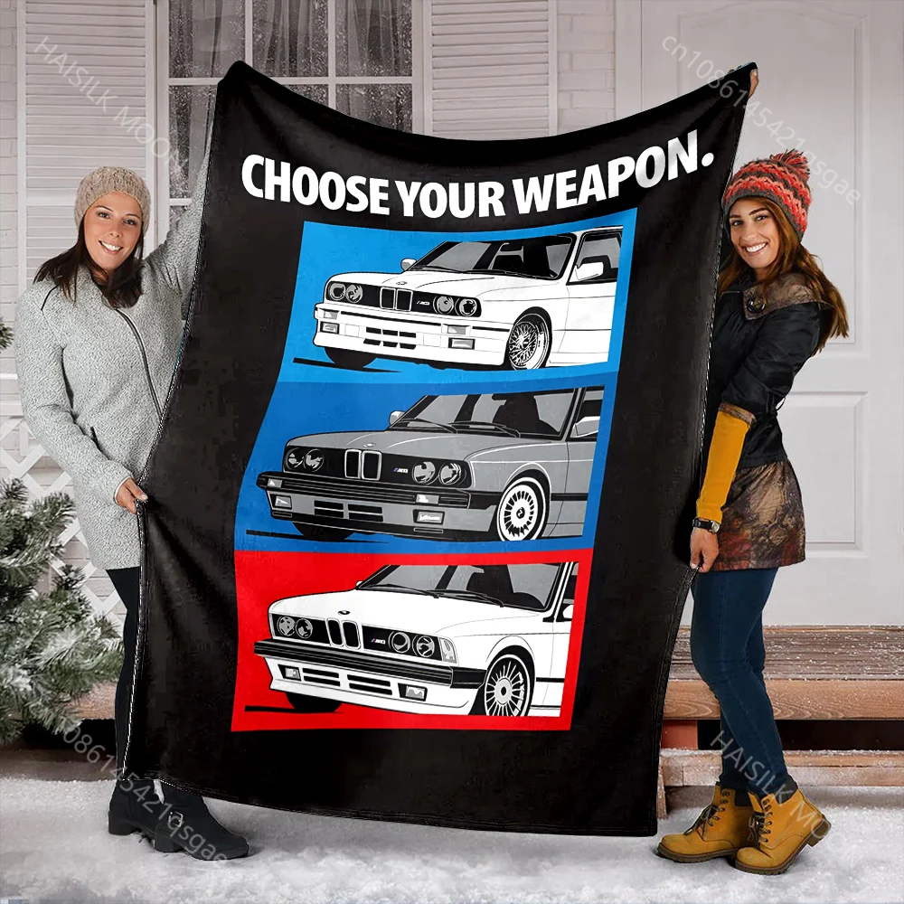 1PC Classic Racing Car Print Blanket Soft and Warm Suitable for Adults and Children Deluxe Gift Multiple Sizes Blankets for Beds 4