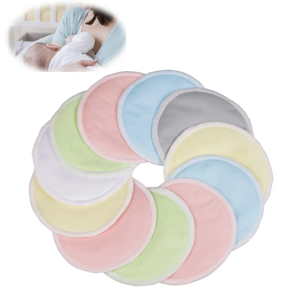 10pcs Organic Washable Breast Pad Breastfeeding Nipple Pad for Maternity Reusable Nipple Covers for Breast Feeding Nursing Pads 2