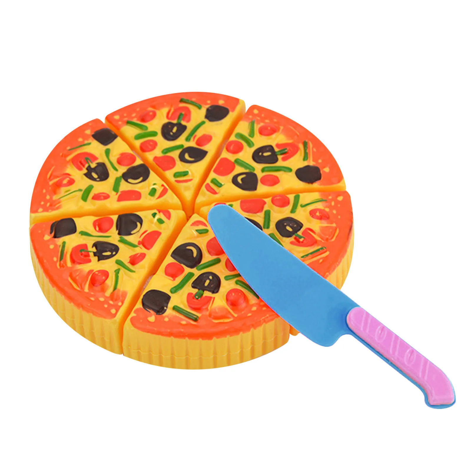 Slices Pizza Food Toppings Pretend Dinner Kitchen Childrens Play Gift Toy Kids Education Hunger Hippo Game