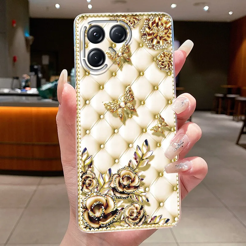 Aesthetic Luxury Soft Silicone Transparent TPU Phone Case Back Cover