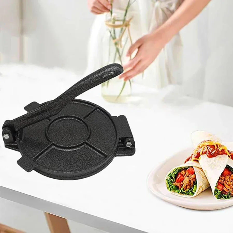 مكبس التورتيلا المصنوع من الحديد الزهر متعدد الاست...