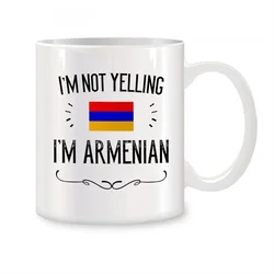 Ceramic I'm Not Yelling, I'm Armenian Funny Mug - Unique Drinkware for Coffee, Tea, Beer, and More (2DTC - 077 - BY)