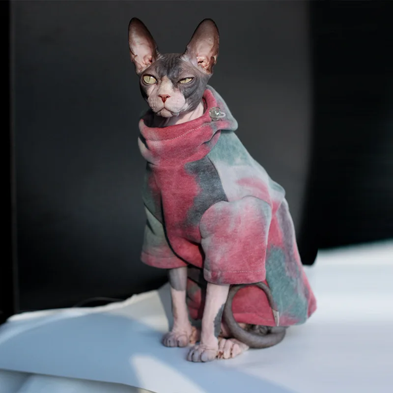 DUOMASUMI Sphynx Hairless Cat Clothes Devon Rex Clothing Autumn Winter