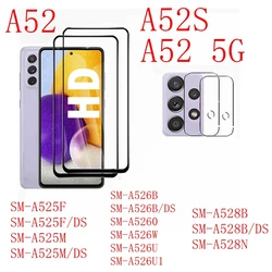 Premium Full Cover Tempered Glass with Camera Lens Screen Protection (A52 5G A52S)