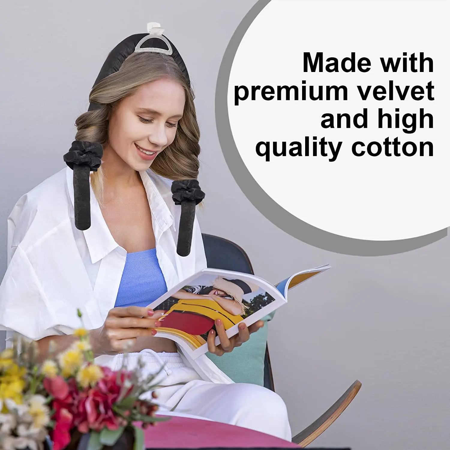 Heatless Curling Rod Headband No Heat Curl Ribbon with Hair Clips Scrunchie Sleeping Lazy Curler Silk Ribbon Hair Rollers Makeup hair styling tool hair curling tools