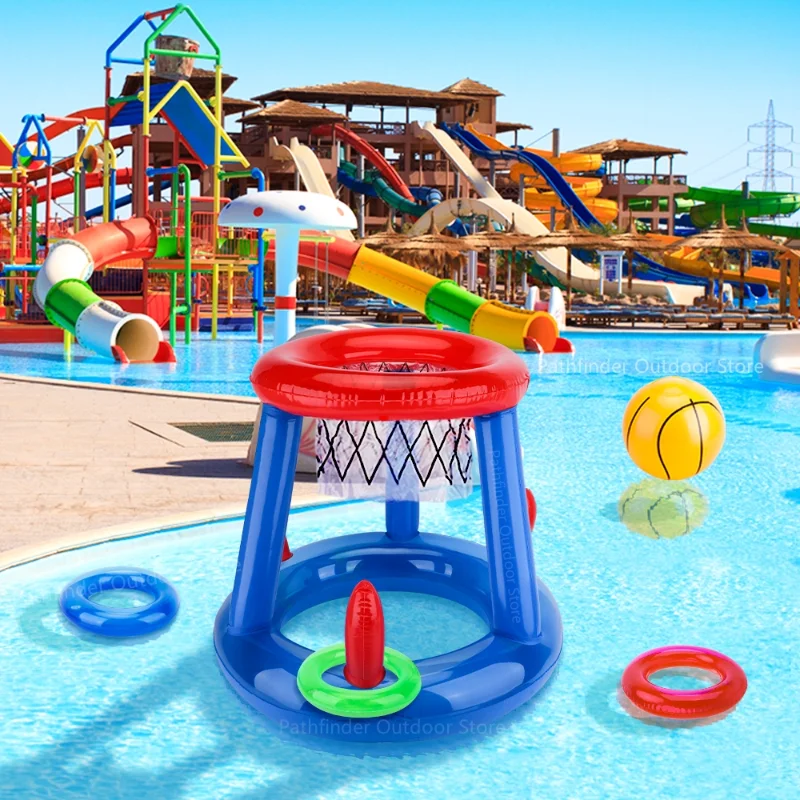 

Outdoor Swimming Pool Accessories Inflatable Ring Throwing Ferrule Game Set Floating Pool Toys Beach Fun Summer Water Toy