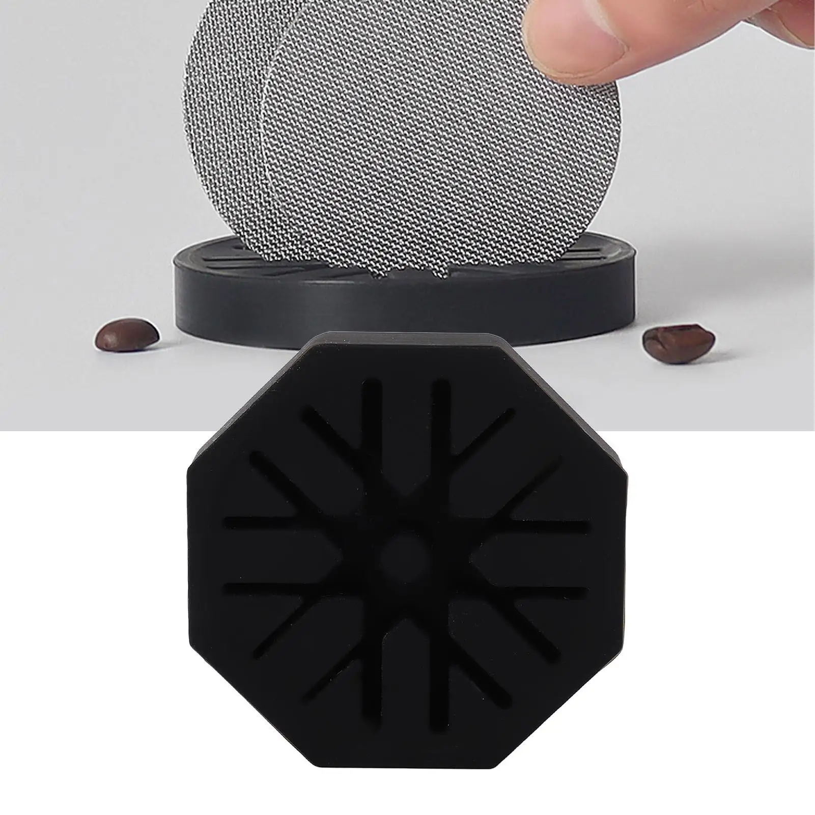 Versatile Silicone Puck Screen Holder-Flexible Multi-Angle Storage for Desserts Soft & Easy to Clean
