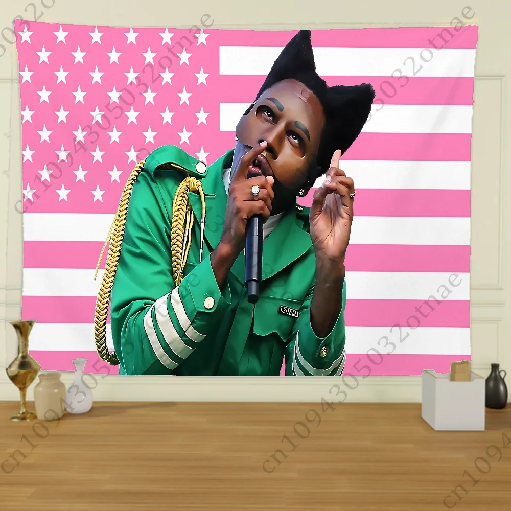 Rapper P-Playboi Carti Rosa UAS Wandteppich Kreatives Muster Wohnzimmer Wandkunst Wandteppich Dekor Party Outdoor Dekorieren Banner – Detail 21