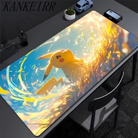 Anime Mouse Pad 100x50cm P-pikachu Oversized Gamer Cabiner Keyboard Deskmat XXL P-pokemonS Desktop Mice Mat Kawaii Rubber Carpet