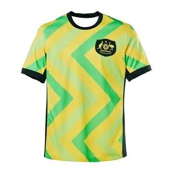 2025 Australia Home Away Football Jersey Men T Shirt 3D Printed Youth Kids Soccer Training Uniform Quick-drying Tee Men Clothing 1