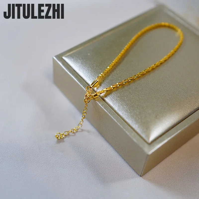 18K Gold Bracelet For WomenSparkling Bracelet Women's Light Luxury Design Feeling Fragmented Gold Bracelet Temperament 2023 Summ 3