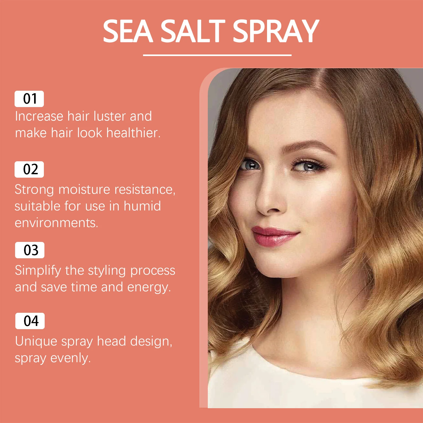 Sea Salt Hair Styling Spray Long Lasting Styling Thickening Strong Holding Non Greasy Fluffy Volumizing Mousse Hairdress Salon