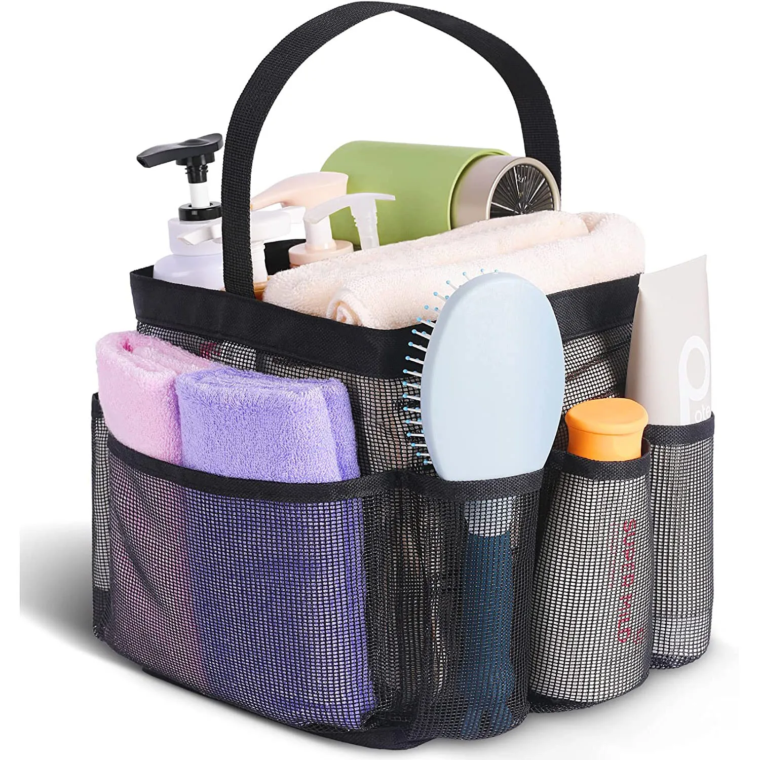 Mesh Shower Caddy Portable for College Dorm Room Essentials,Portable Shower Caddy Dorm with 8-Pocket Large Capacity