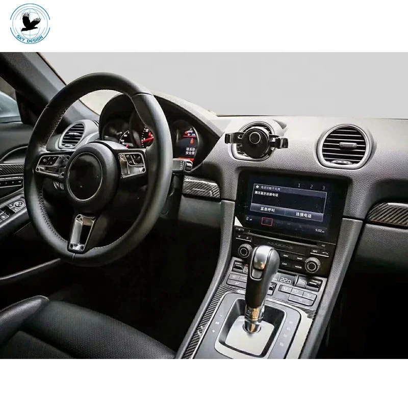 

Best price Car accessories carbon fiber interiors for Porsche 718 boxster Cayman cover interior 9 pieces