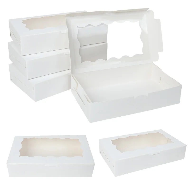 Geschenkdozen met venster - Wit (5 stuks)