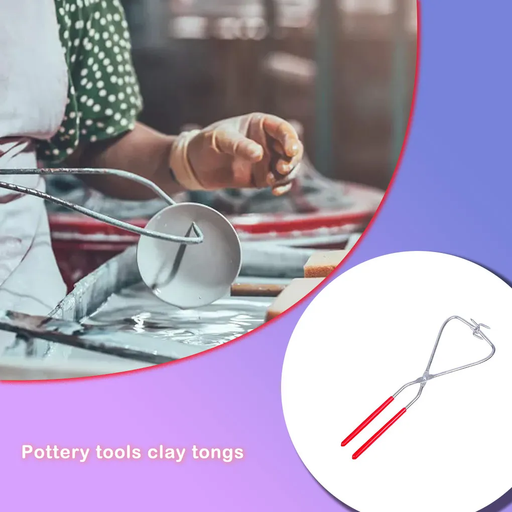 

Керамические щипцы для глиняной глазури, тонкогубцы для отделки, зажим, нескользящая ручка