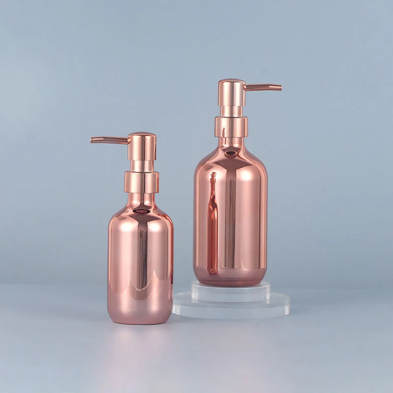 500ml Electroplated Plastic Soap Dispensers Refillable Lotion Shampoo Shower Gel Bottle Large Capacity Press Type Travel Bottle