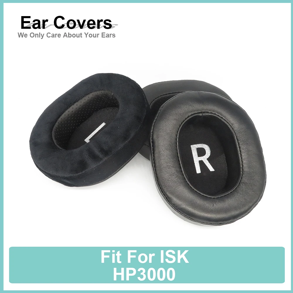 

Earpads For ISK HP3000 Headphone Earcushions Protein Velour Sheepskin Pads Foam Ear Pads Black Comfortable