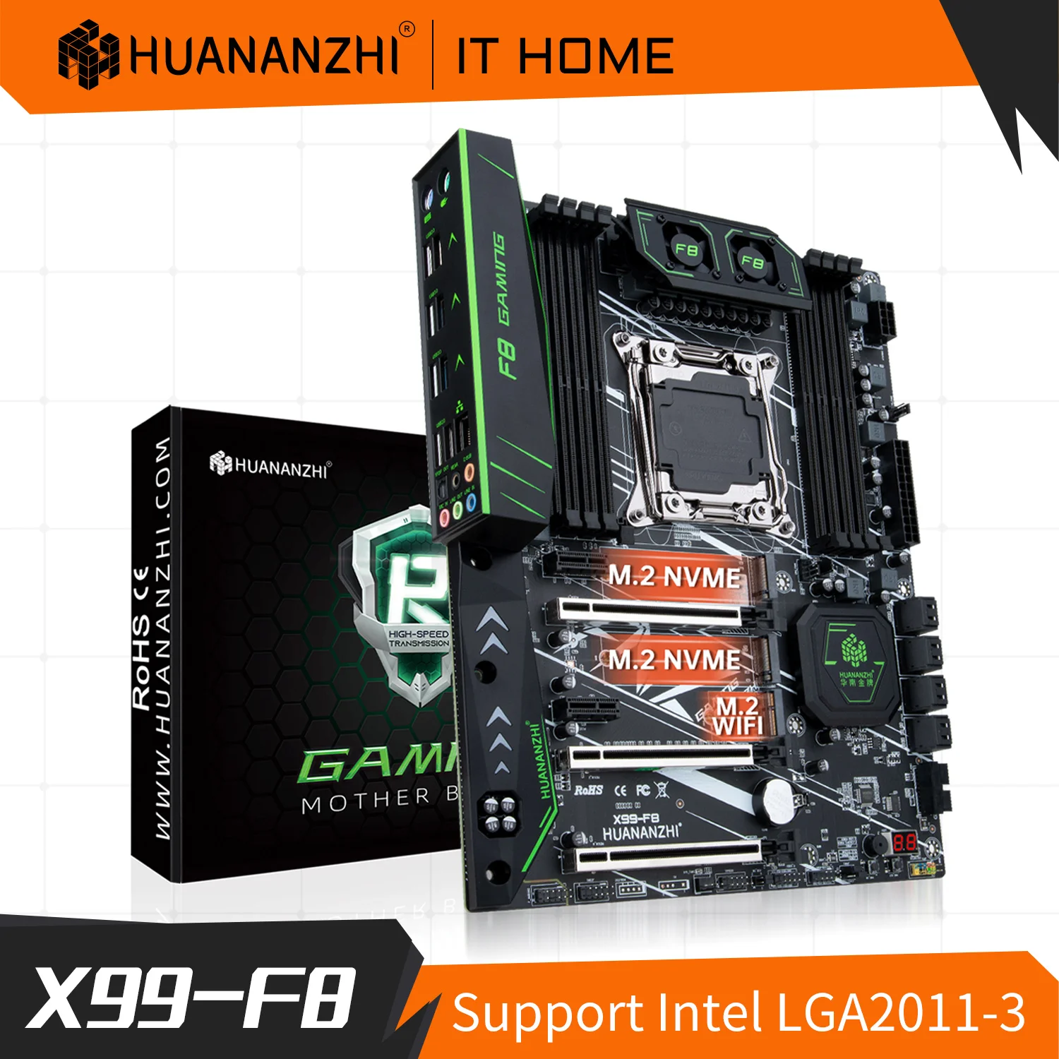 HUANANZHI-X99-F8-LGA-2011-3-XEON-X99-Motherboard-support-Intel-E5-2640 ...