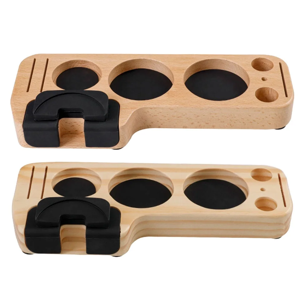 

Wood Universal Coffeeware Portafilter Holder Tamper Stand Espresso Distributor Mat Rack Coffee Maker Accessories Gift